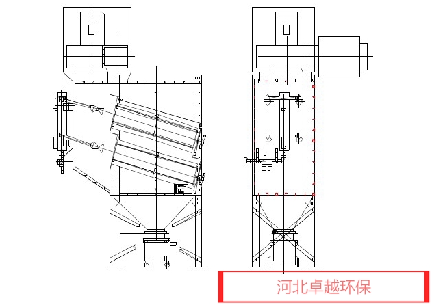 MLT型滤筒除尘器结构示意图